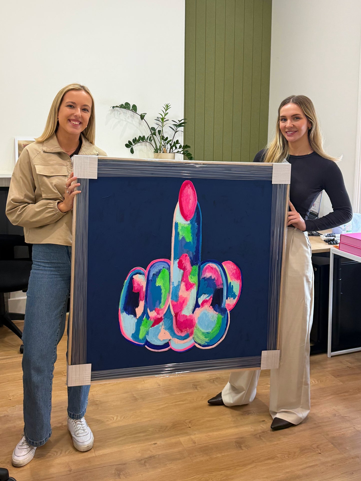 In Your Face (Original) Framed In Oak