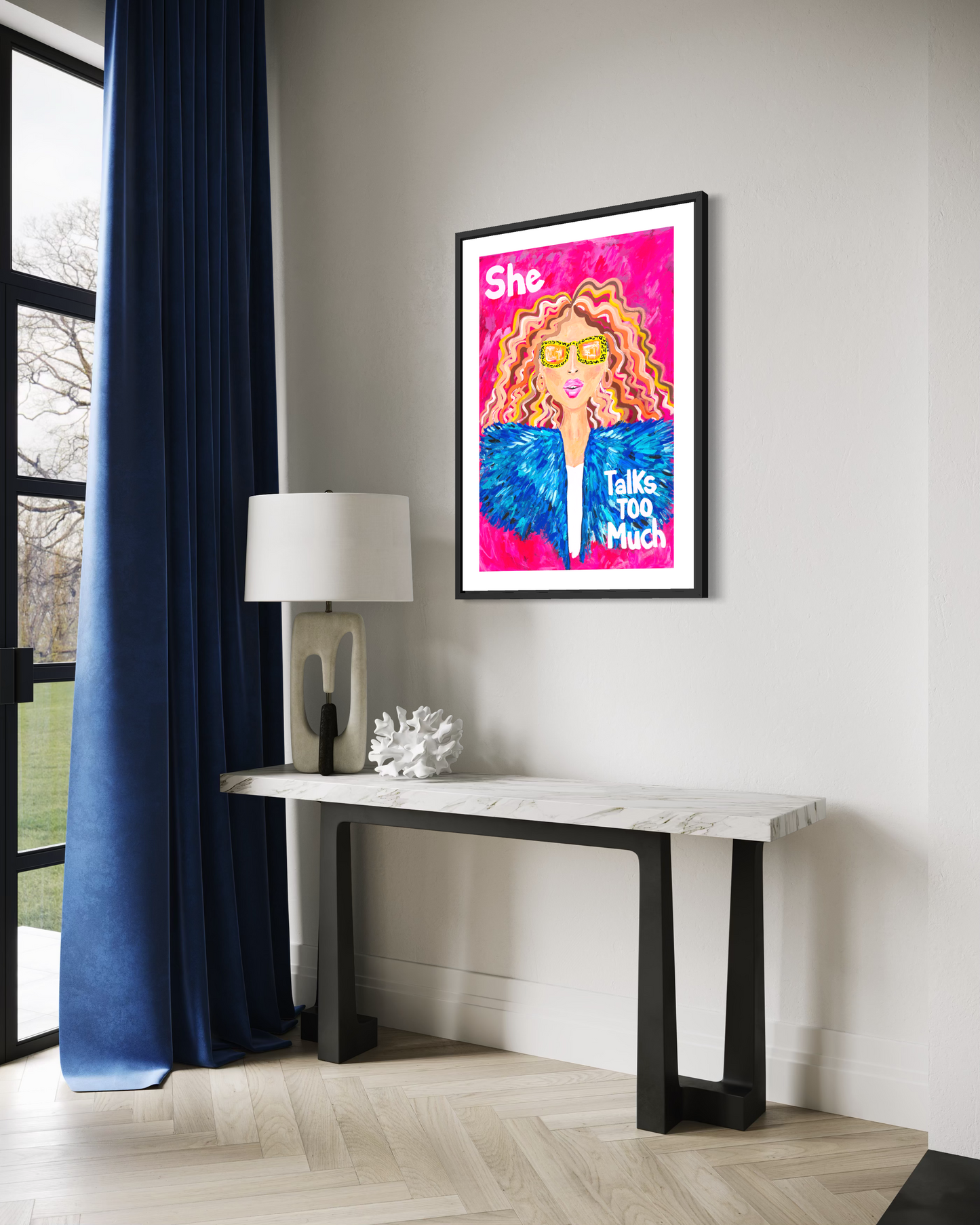 She Talks Too much (paper Print)