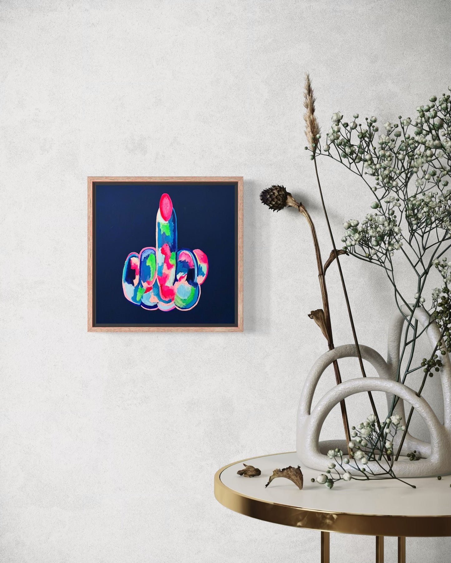 In Your Face Mini Framed Canvas Print