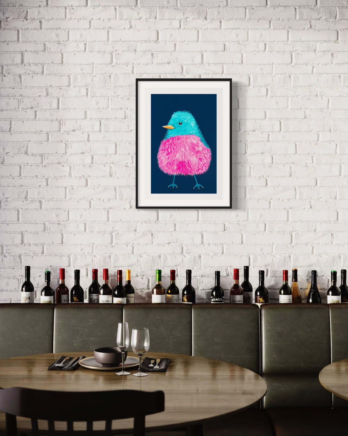 Fuzzy Bird (FRAMED PRINT)