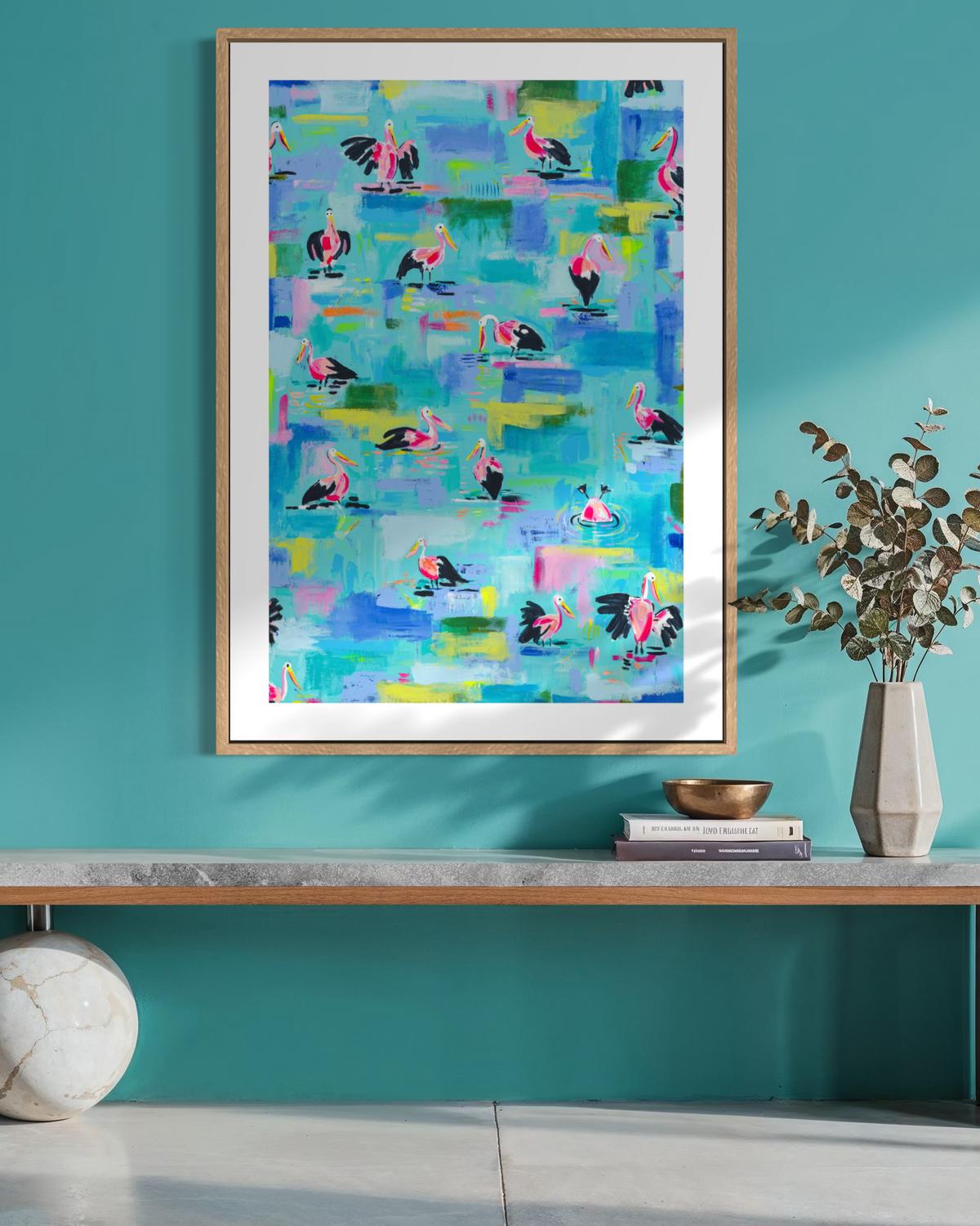 'Pelican Playground" (Paper Print)