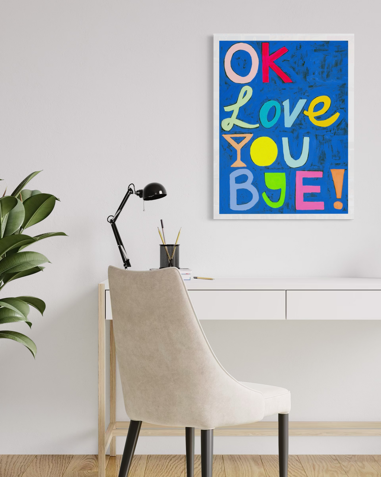 Okay, Love You, Bye (Paper Print)