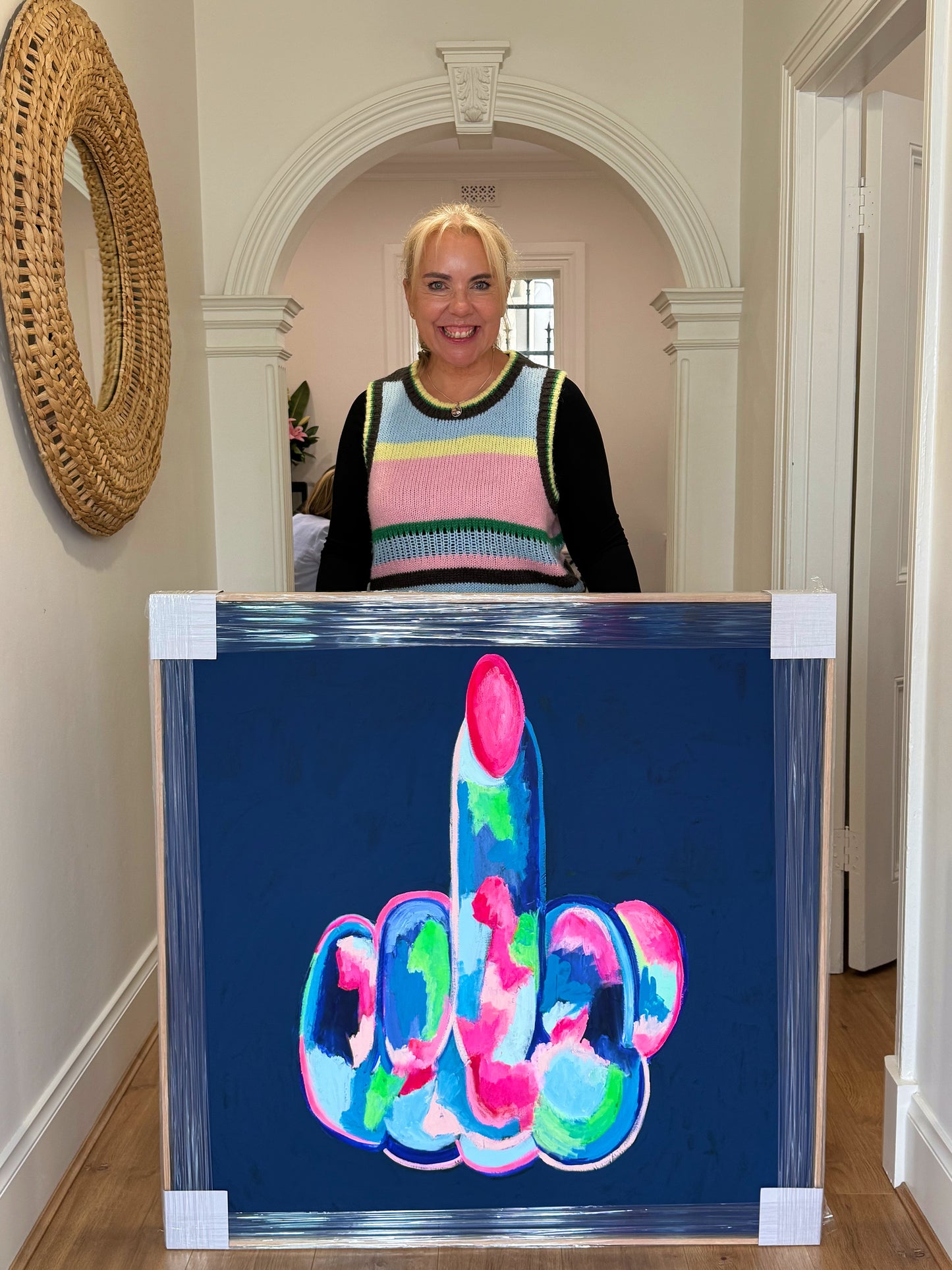 In Your Face (Original) Framed In Oak