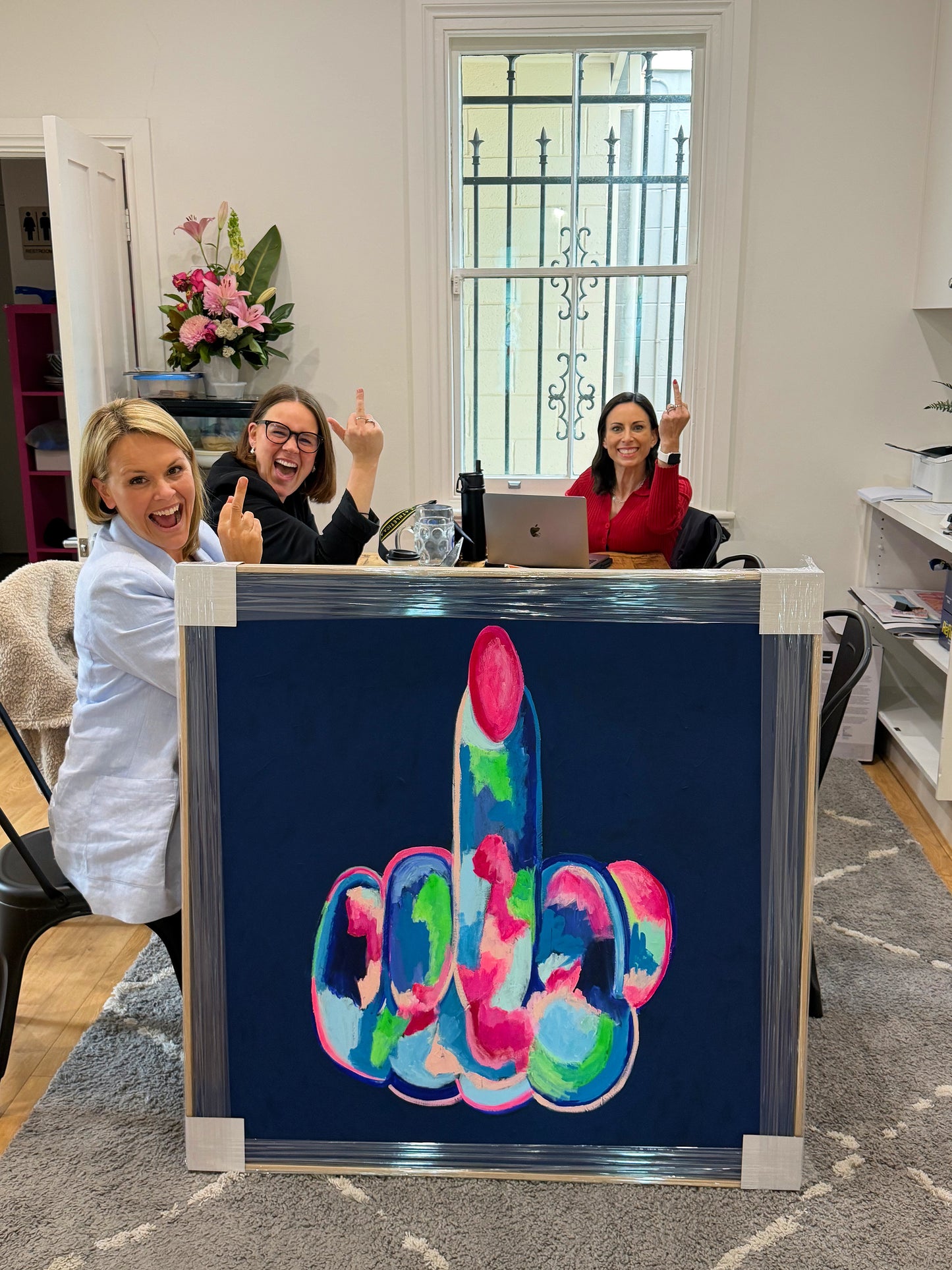 In Your Face (Original) Framed In Oak