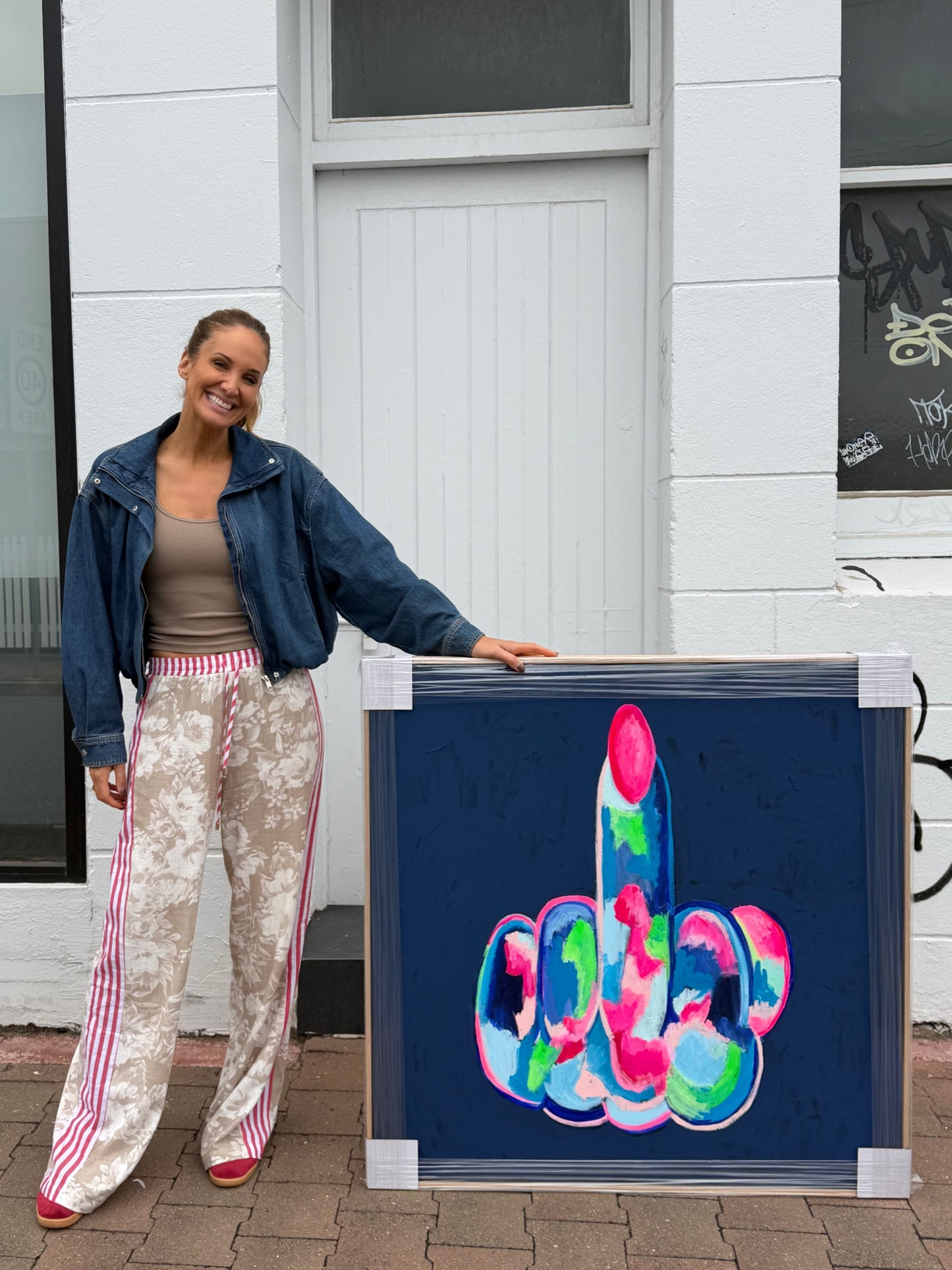 In Your Face (Original) Framed In Oak