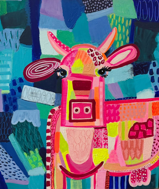 Skinny Cow (Stretched Canvas Print)