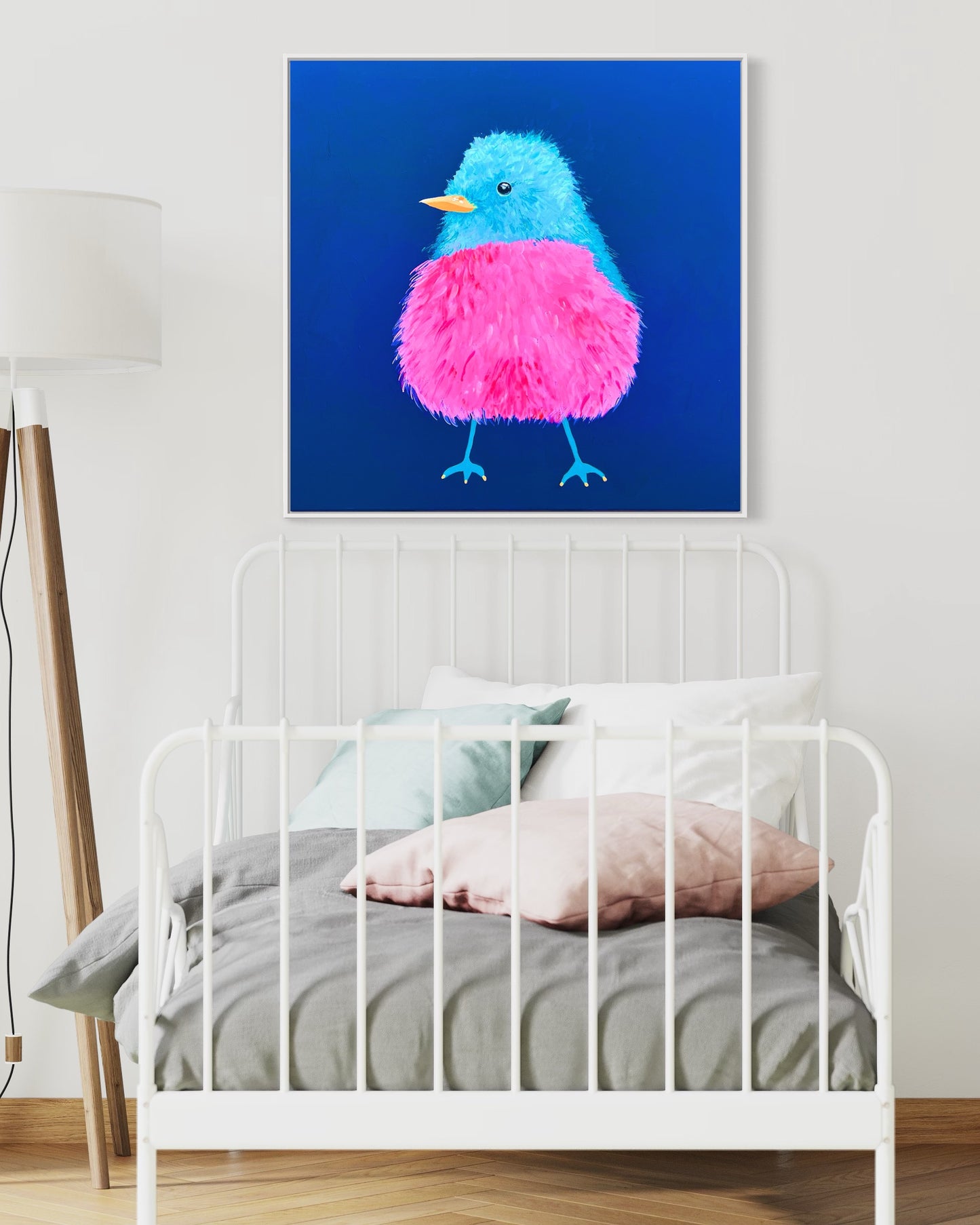 Fuzzy Bird (Canvas Print)