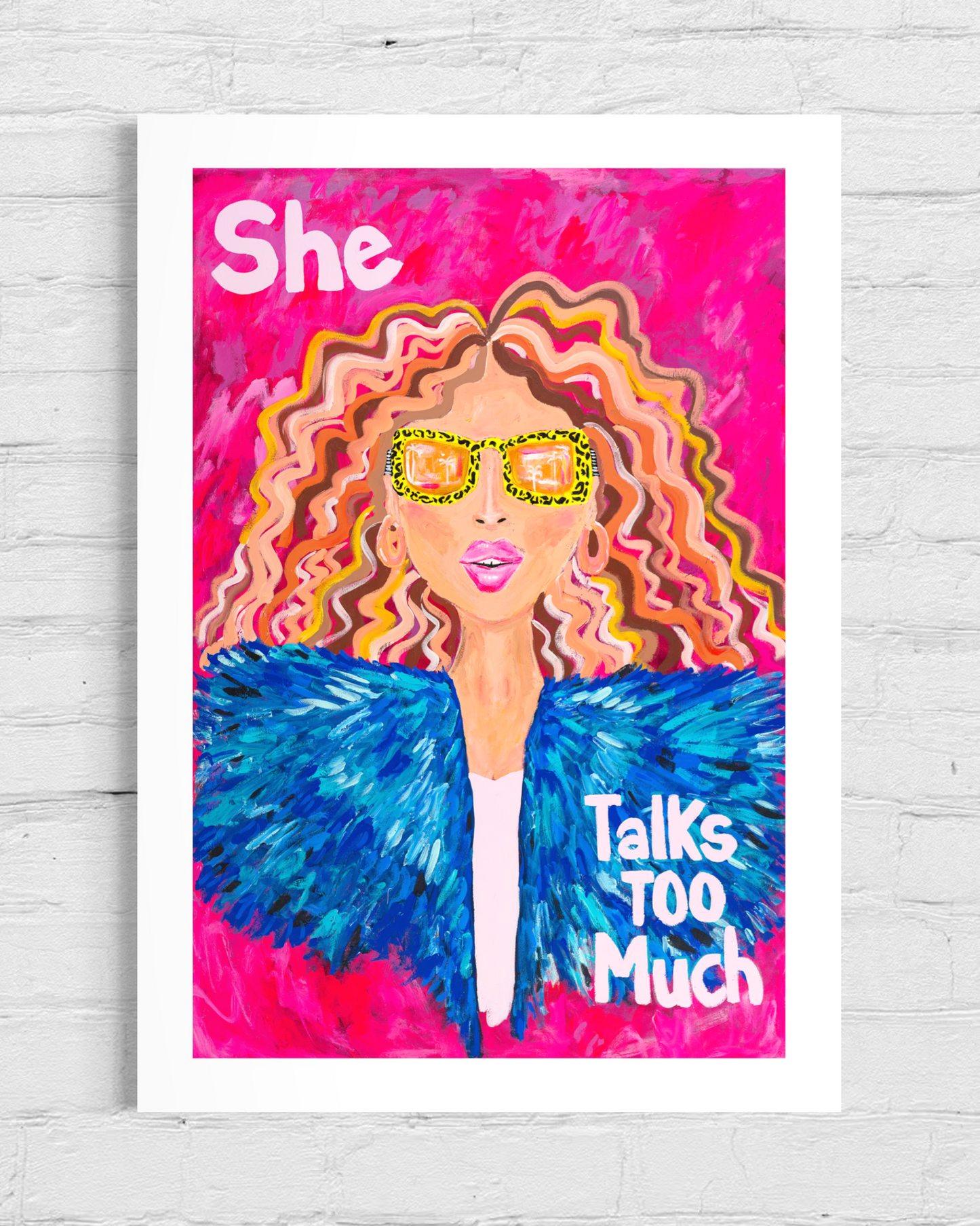 She Talks Too much (paper Print)