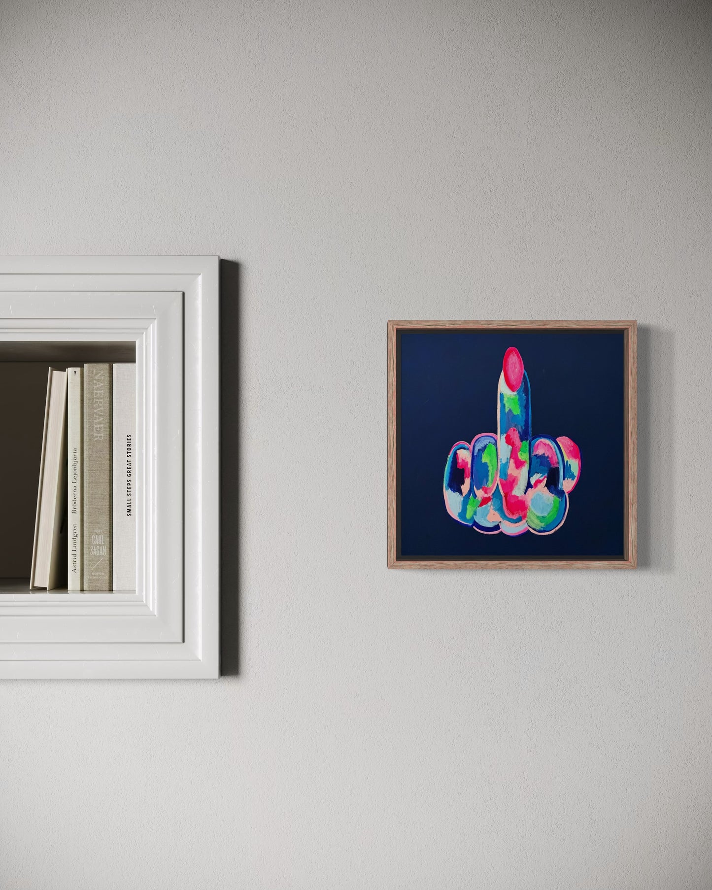 In Your Face Mini Framed Canvas Print