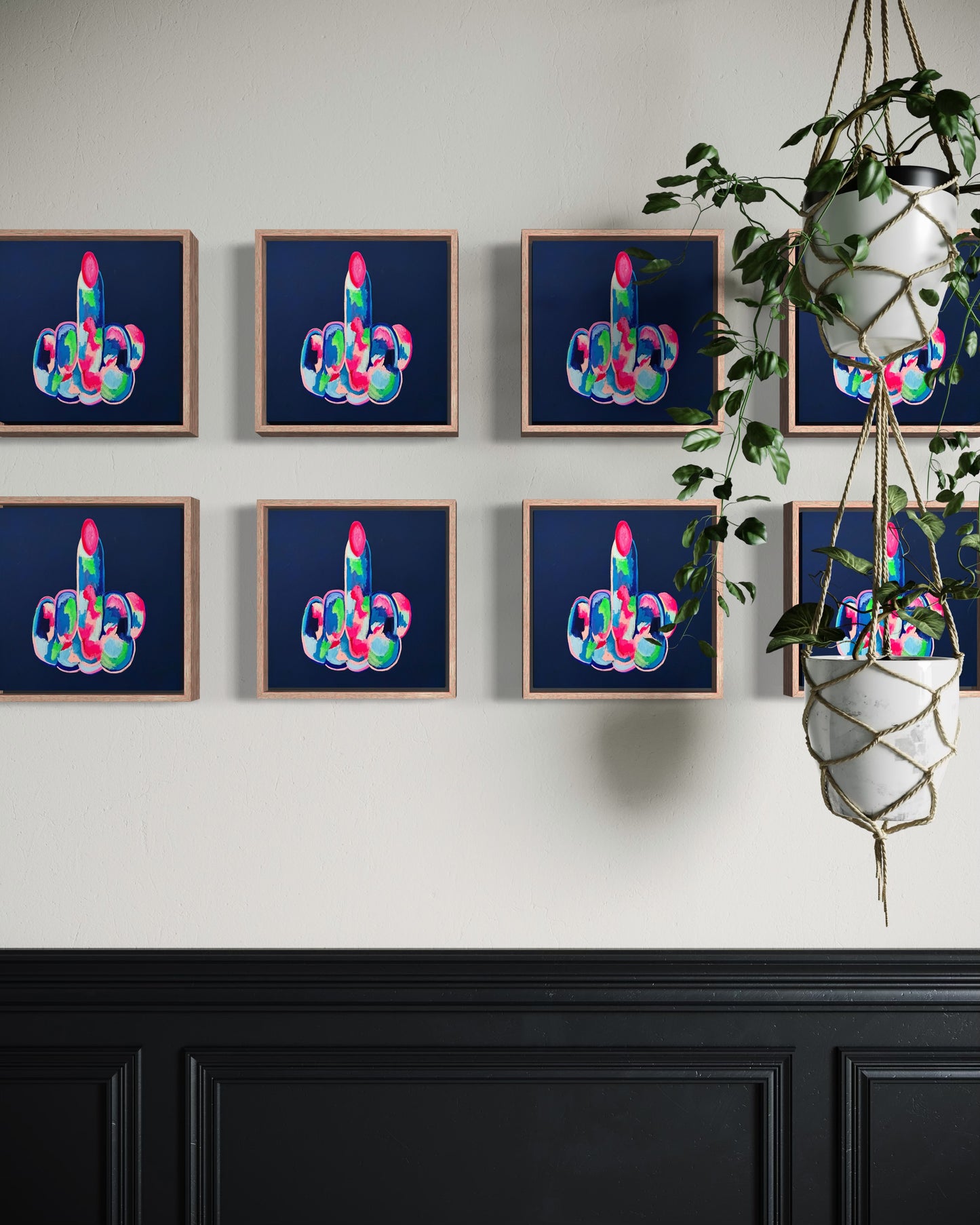 In Your Face Mini Framed Canvas Print