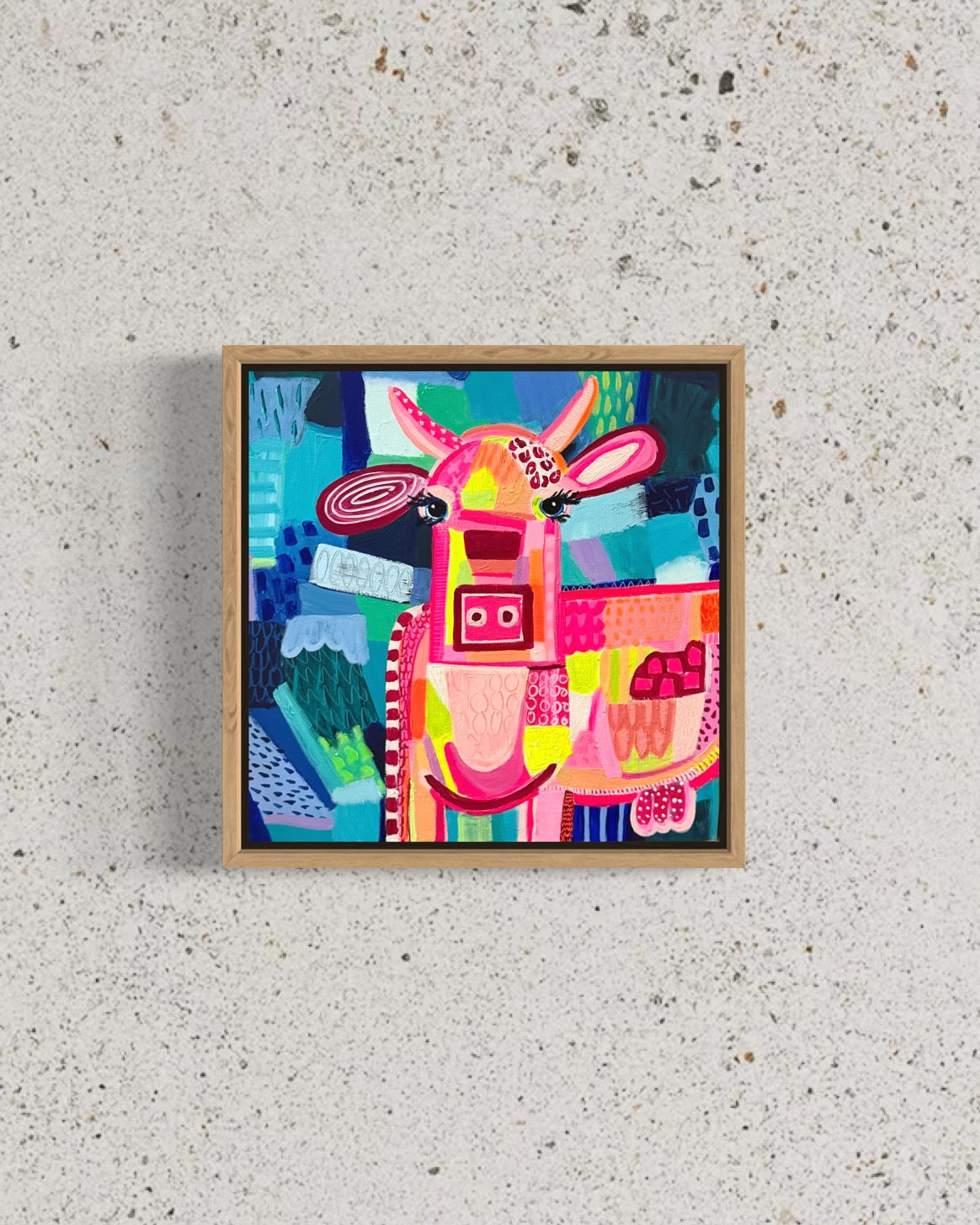 Skinny Cow Mini Framed Canvas Print