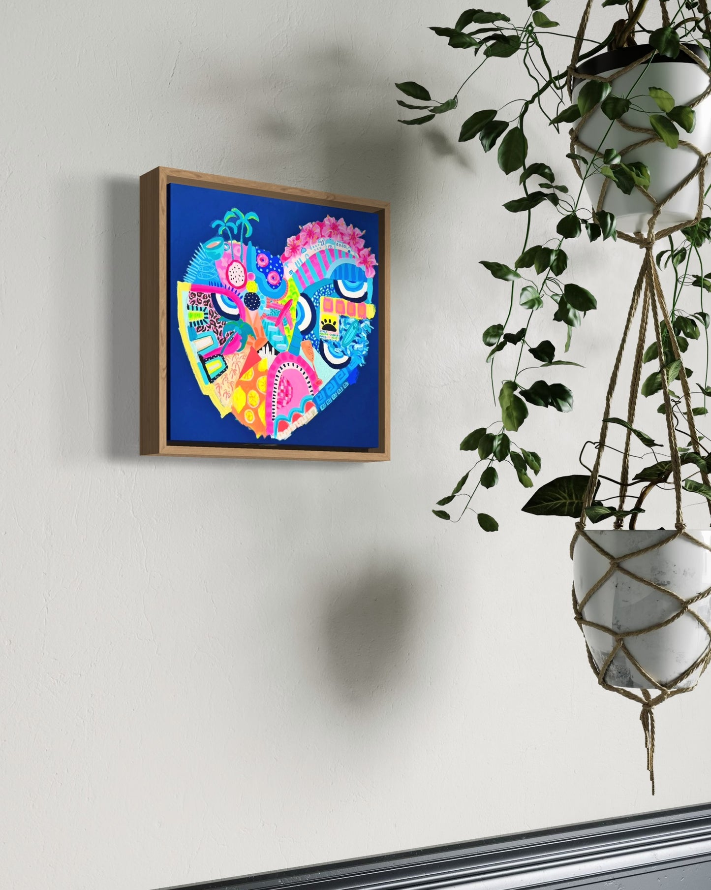 Travel Heart Mini Framed Canvas Print