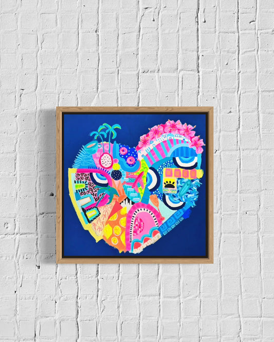 Travel Heart Mini Framed Canvas Print