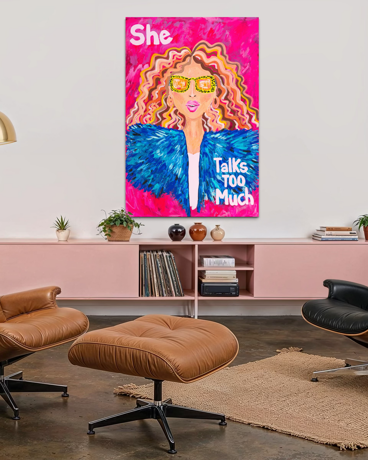 She Talks Too Much (Canvas Print)