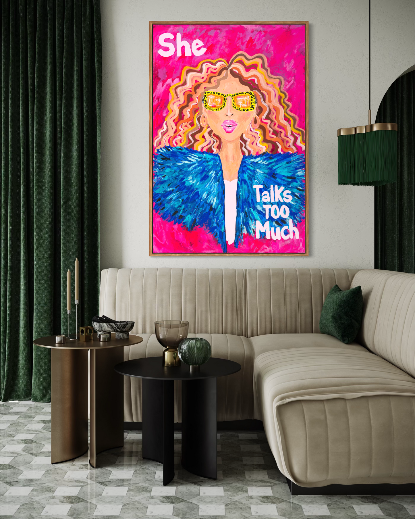 She Talks Too Much (Canvas Print)