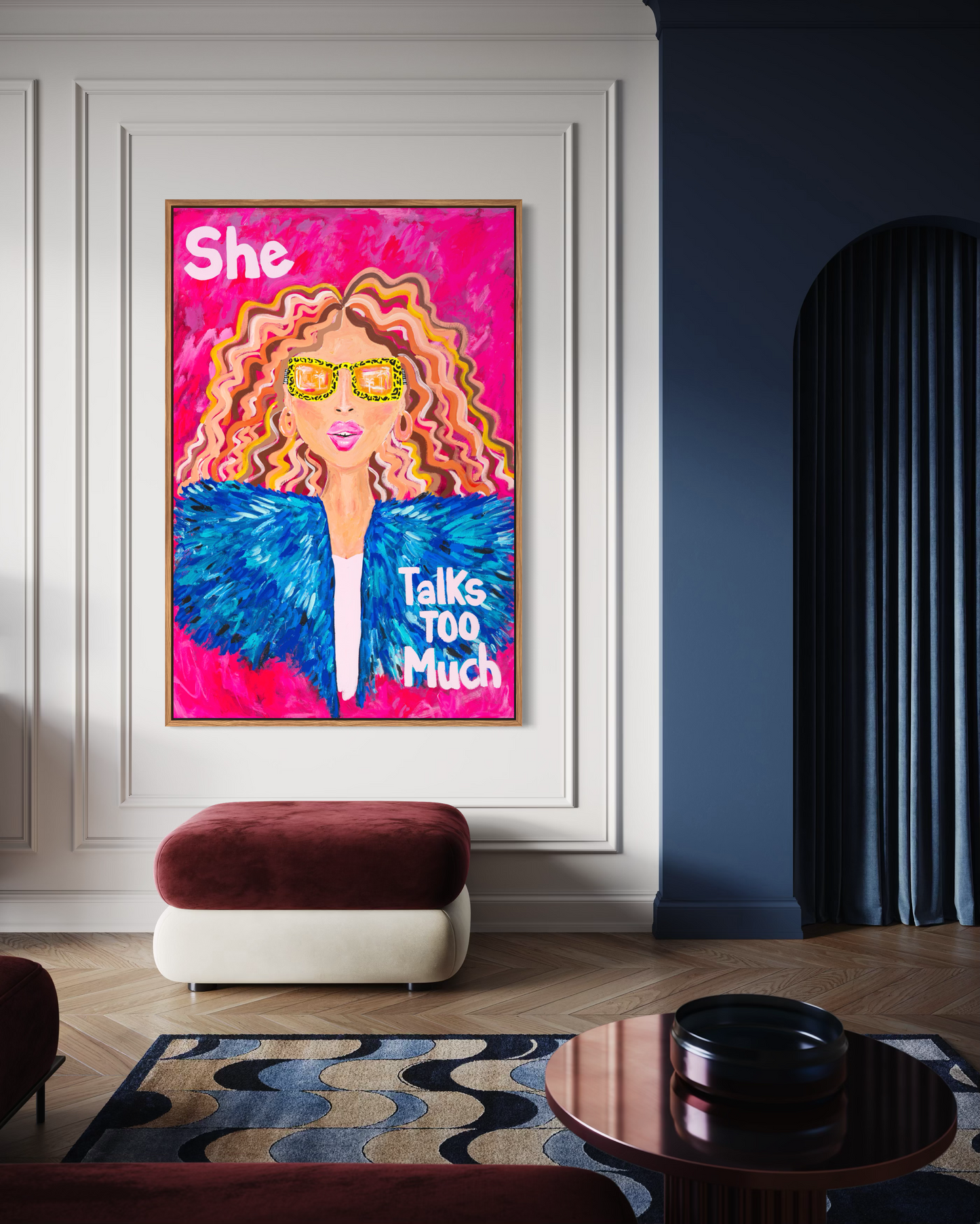 She Talks Too Much (Canvas Print)