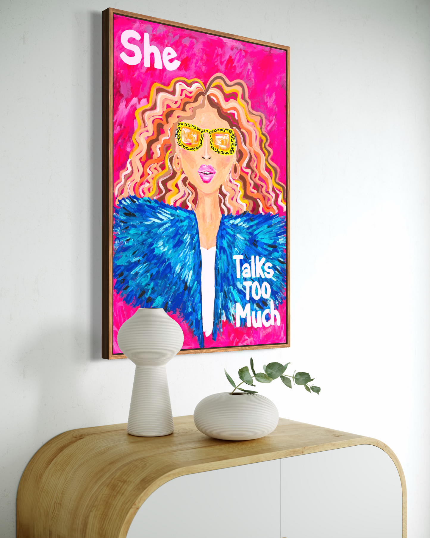 She Talks Too Much (Canvas Print)
