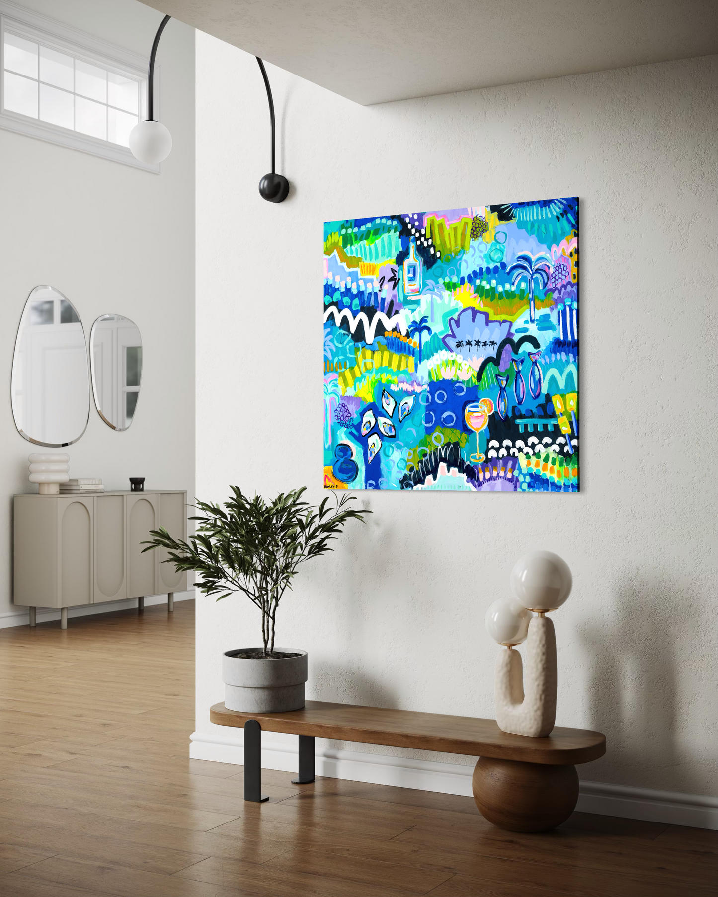 Canvas Print "Oysters, Balls and Wine - Oh My"