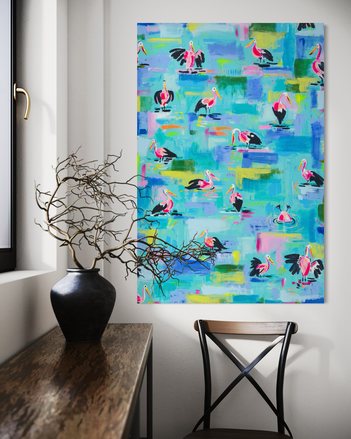 "Pelican Playground" (Canvas Prints)