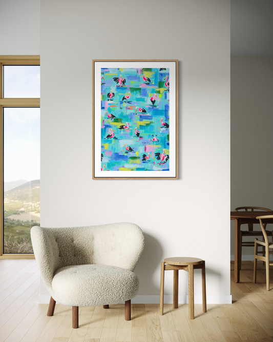 'Pelican Playground" (Paper Print)