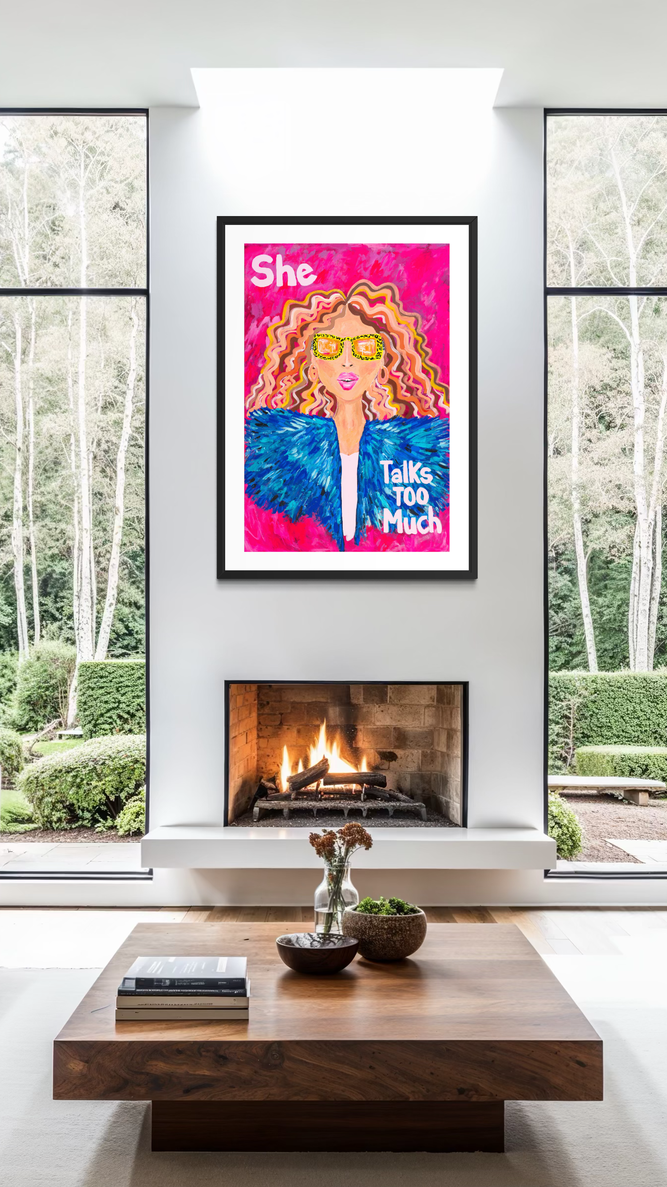 She Talks Too Much (FRAMED PRINT)