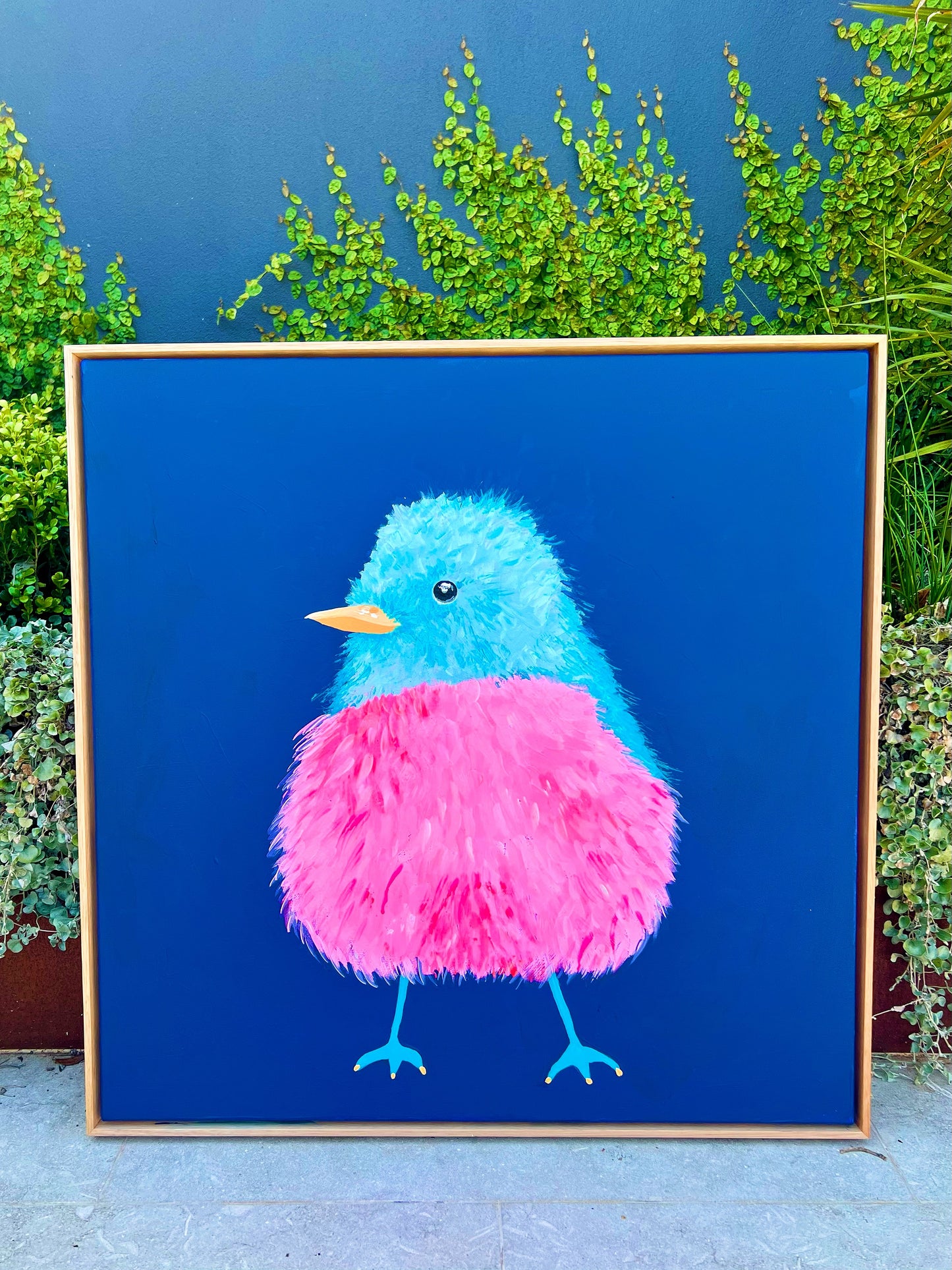 Fuzzy Bird (Canvas Print)