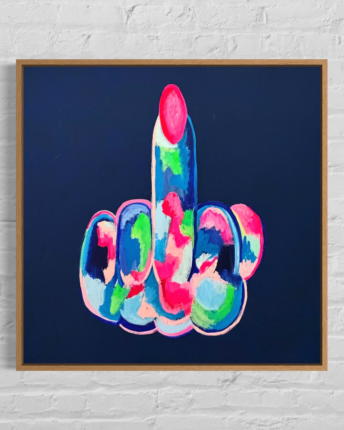 In Your Face (Original) Framed In Oak