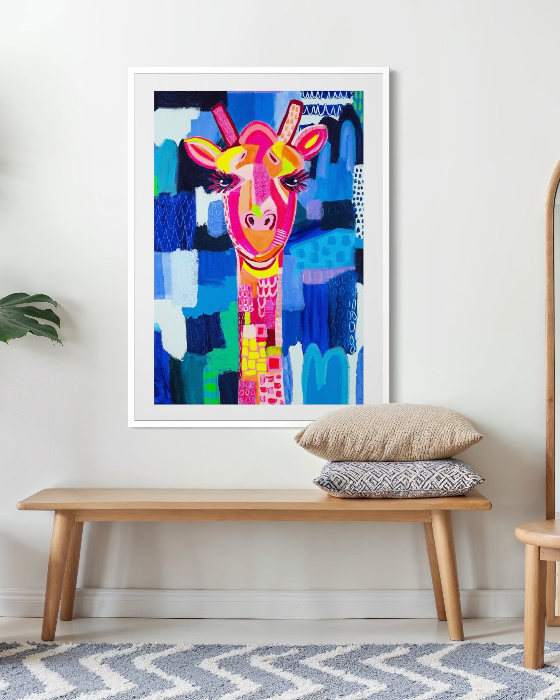Helen The Giraffe Framed Print | Hayley Pearson Art Australia